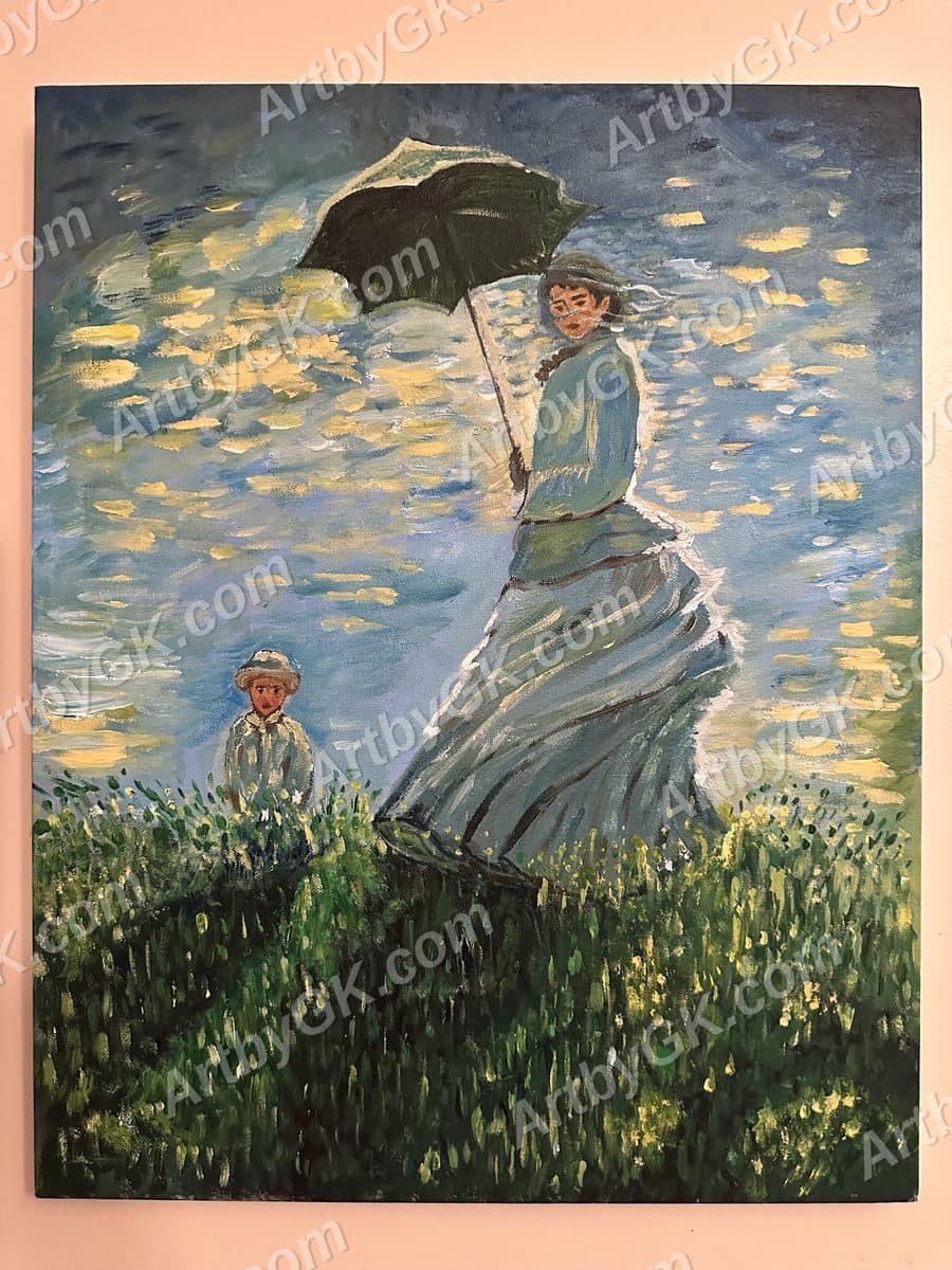 Woman with a Parasol (after Monet)